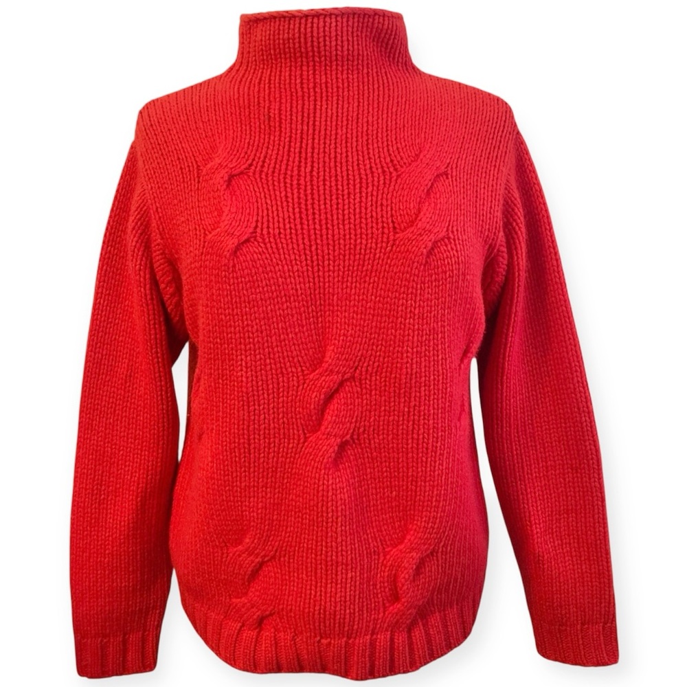 Vintage Pendleton Originals Red Knit Sweater Lambswool Angora Rabbit Hair Medium